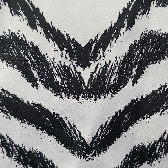 Express Zebra Stripe Women's XS Silky Soft Satin Lined Mini Shift Party Dress - Picture 6 of 9